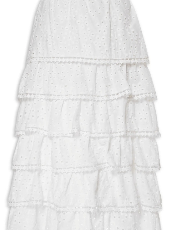 FARM Rio Dresses & Skirts - Ruffled Eyelet Lace White Skirt – Farm Rio